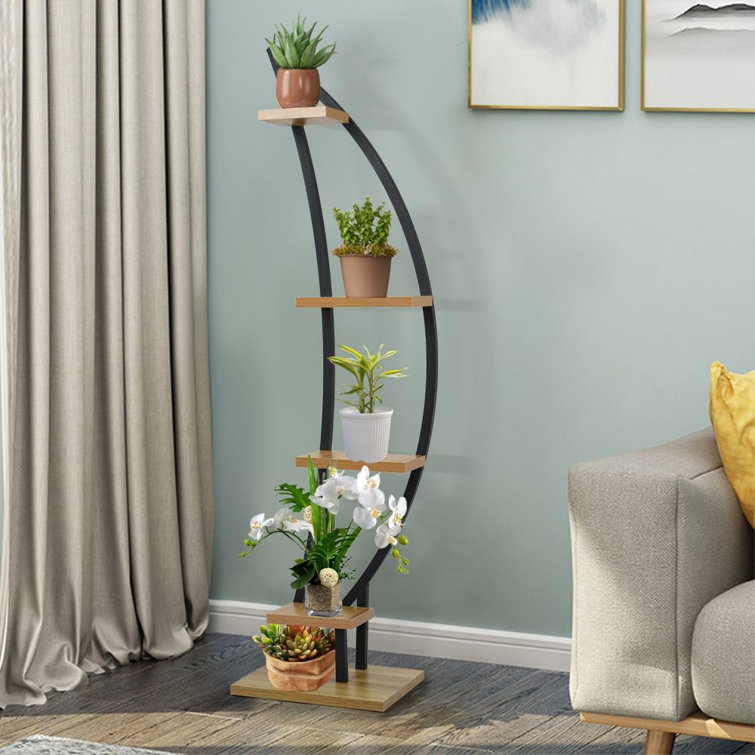 curved 4 tier plant stand bonsai display shelf